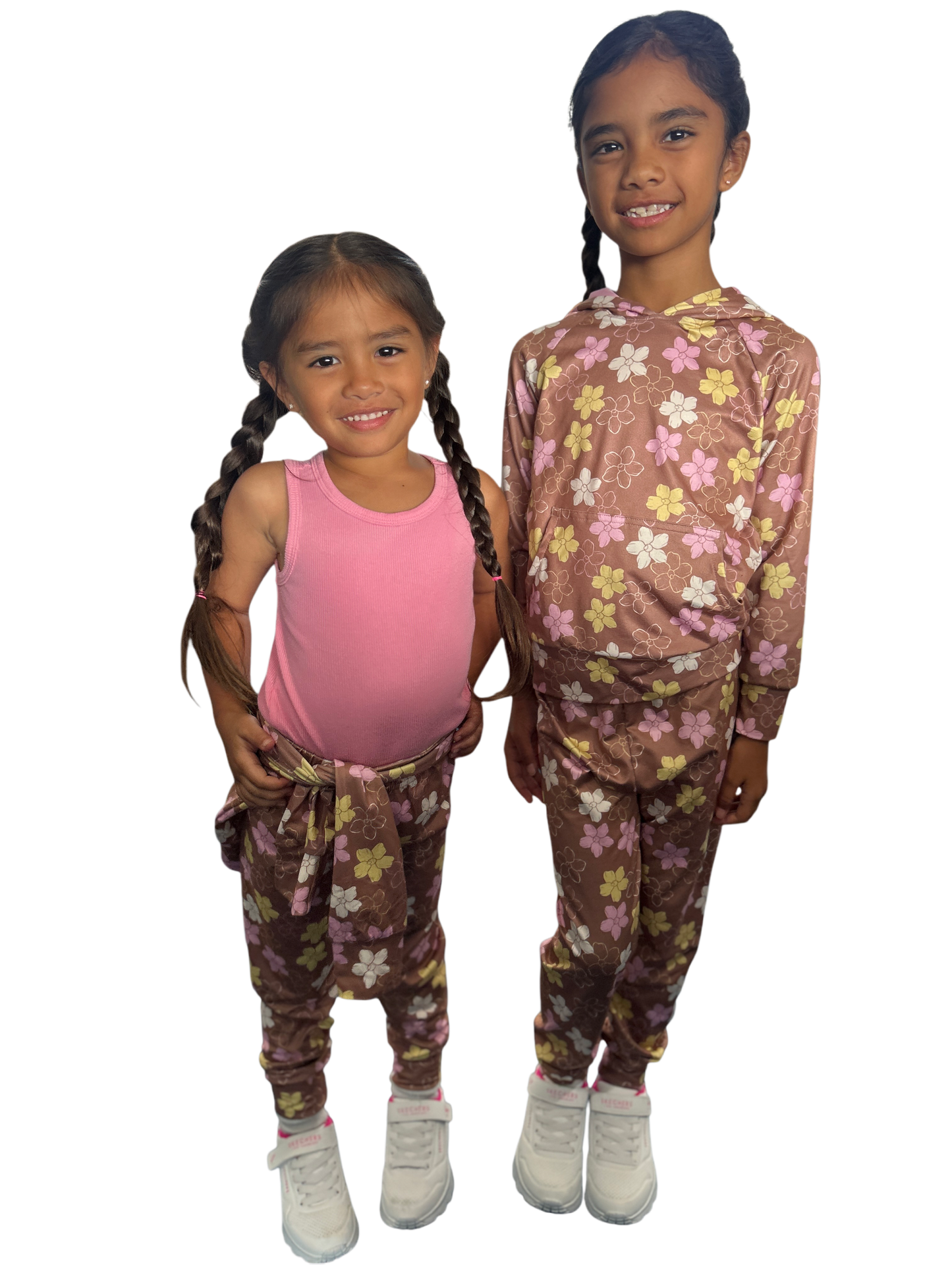 Keiki 2 piece Joggers/Hoodie set(Puakenikeni Tan)