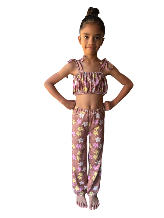 Keiki 2 piece set(Puakenikeni Tan)