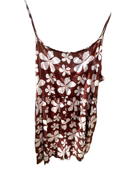 Ralna Shorts Romper(Brown Hibiscus)